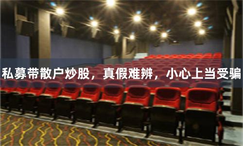 私募带散户炒股，真假难辨，小心上当受骗